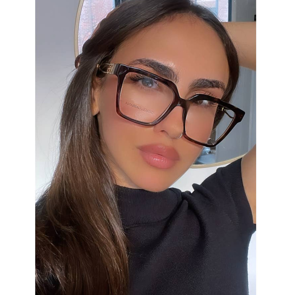 NEW Dolce Gabbana DG3376-B Brown Strass Eyeglasses Frames